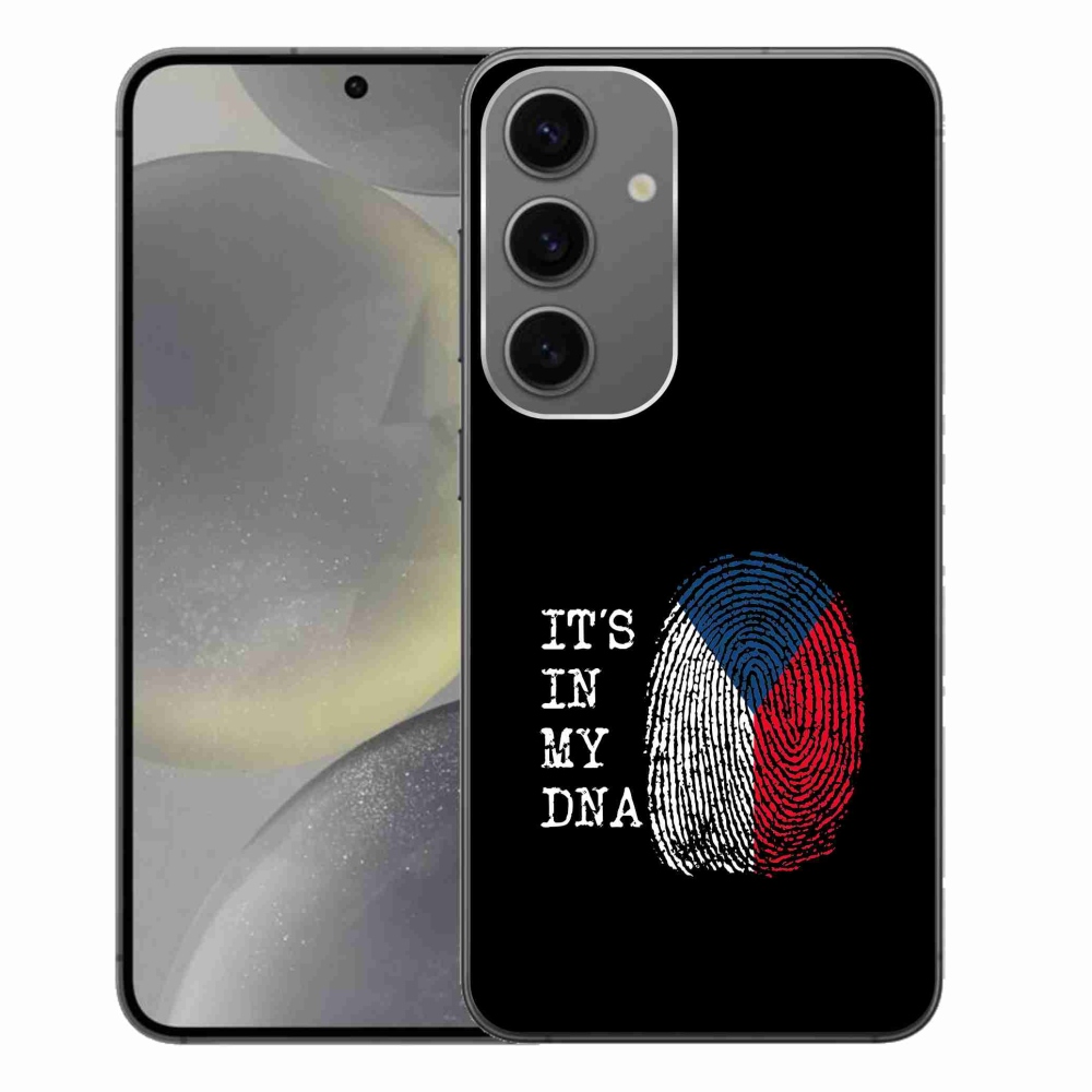 Gél védőhuzat mmCase Samsung Galaxy S24+ - zászlós ujjlenyomat fekete háttérrel