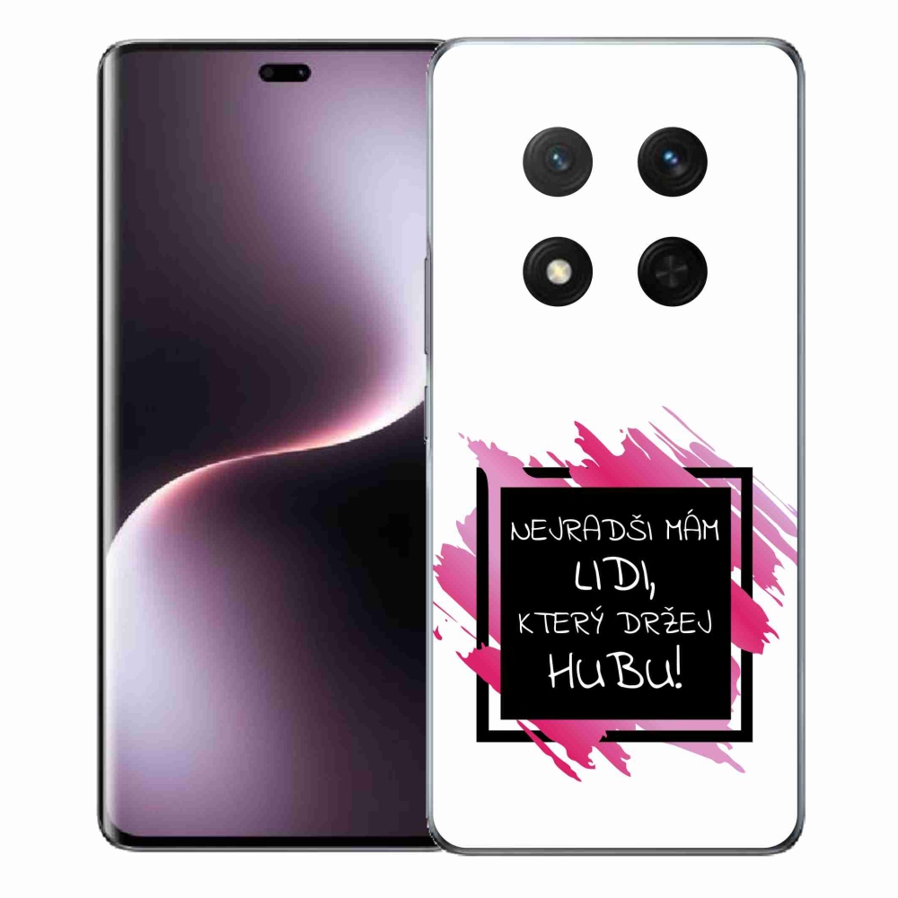 Gél borító mmCase a Honor Magic 7 Lite 5G számára - vicces szöveg 7 fekete és fehér háttérrel