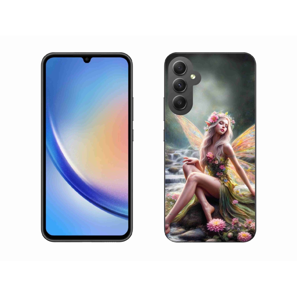 Zselés borítás mmCase Samsung Galaxy A34 5G - pillangó nő 1