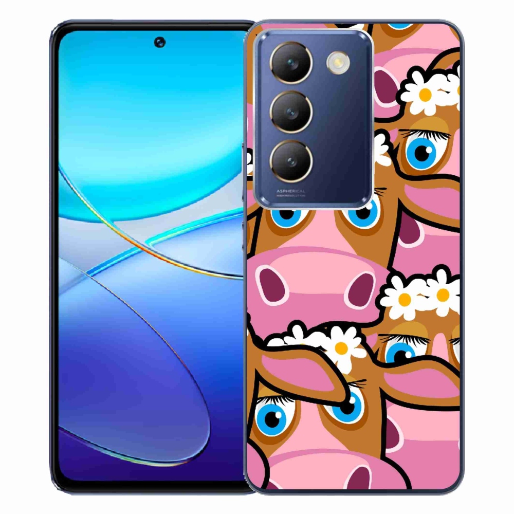 Gél borítás mmCase a Vivo V40 SE 4G/5G készülékhez - karikatúra tehenek
