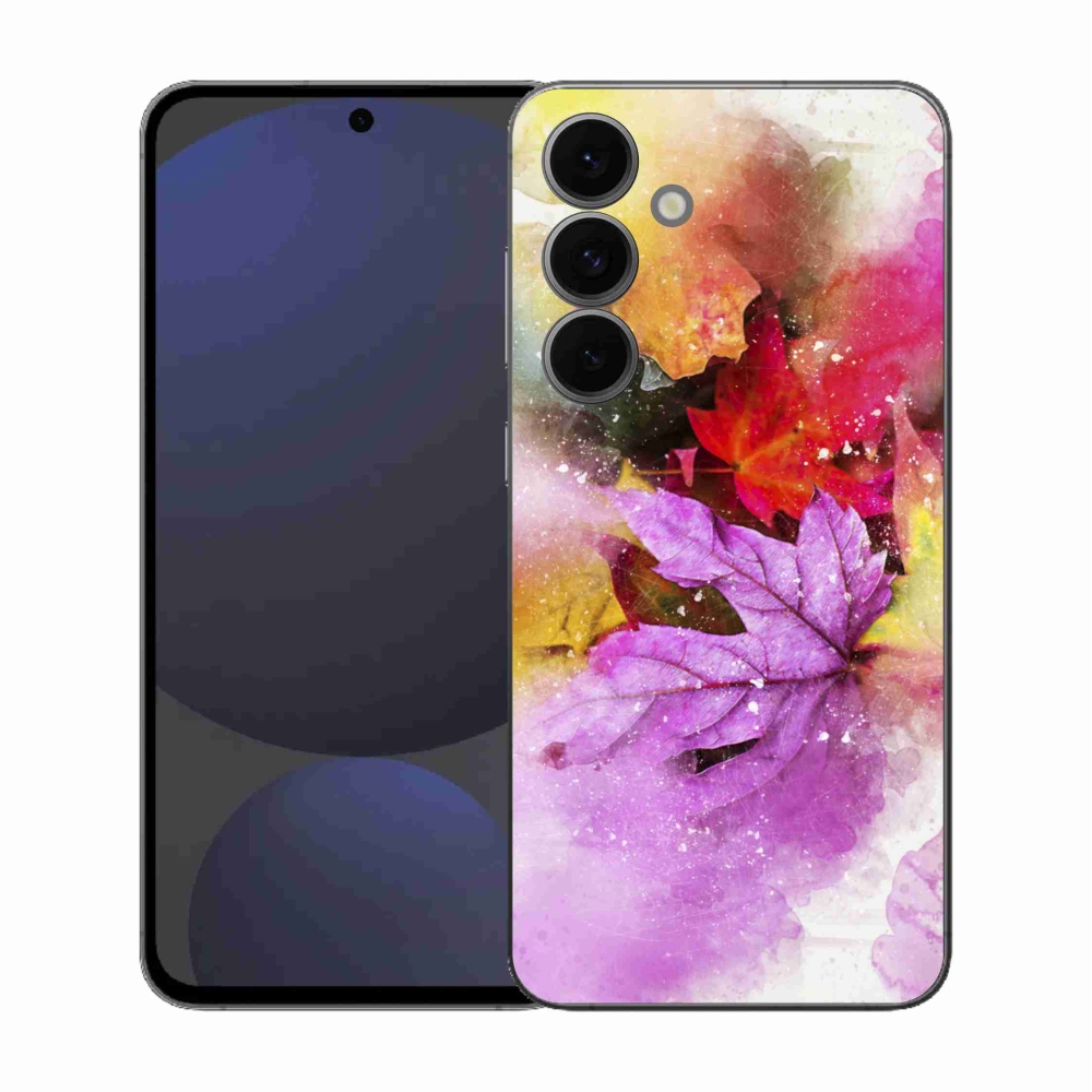 Zselés borítás mmCase Samsung Galaxy S25 FE - színes levelek