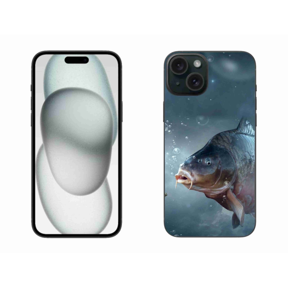 Gél borítás mmCase iPhone 15 Plus készülékhez - ponty és buborékok