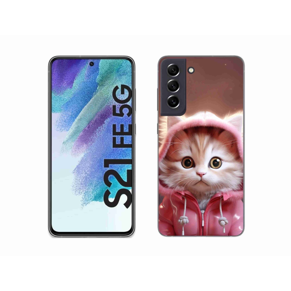 Gél borítás mmCase Samsung Galaxy S21 FE 5G - aranyos cica 3