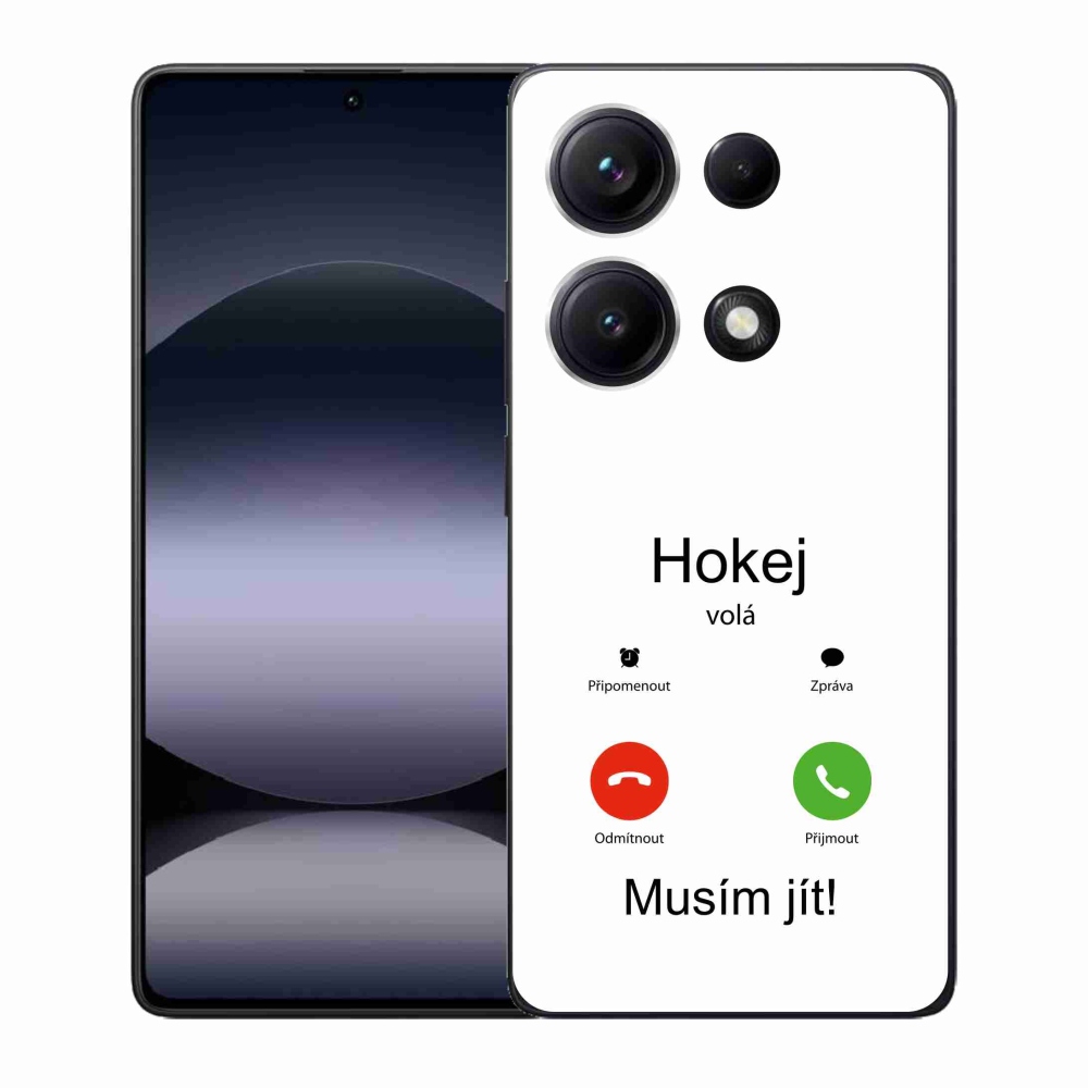 Gél borítás mmCase a Xiaomi Redmi Note 14S-hez - hoki hívások fehér háttérrel