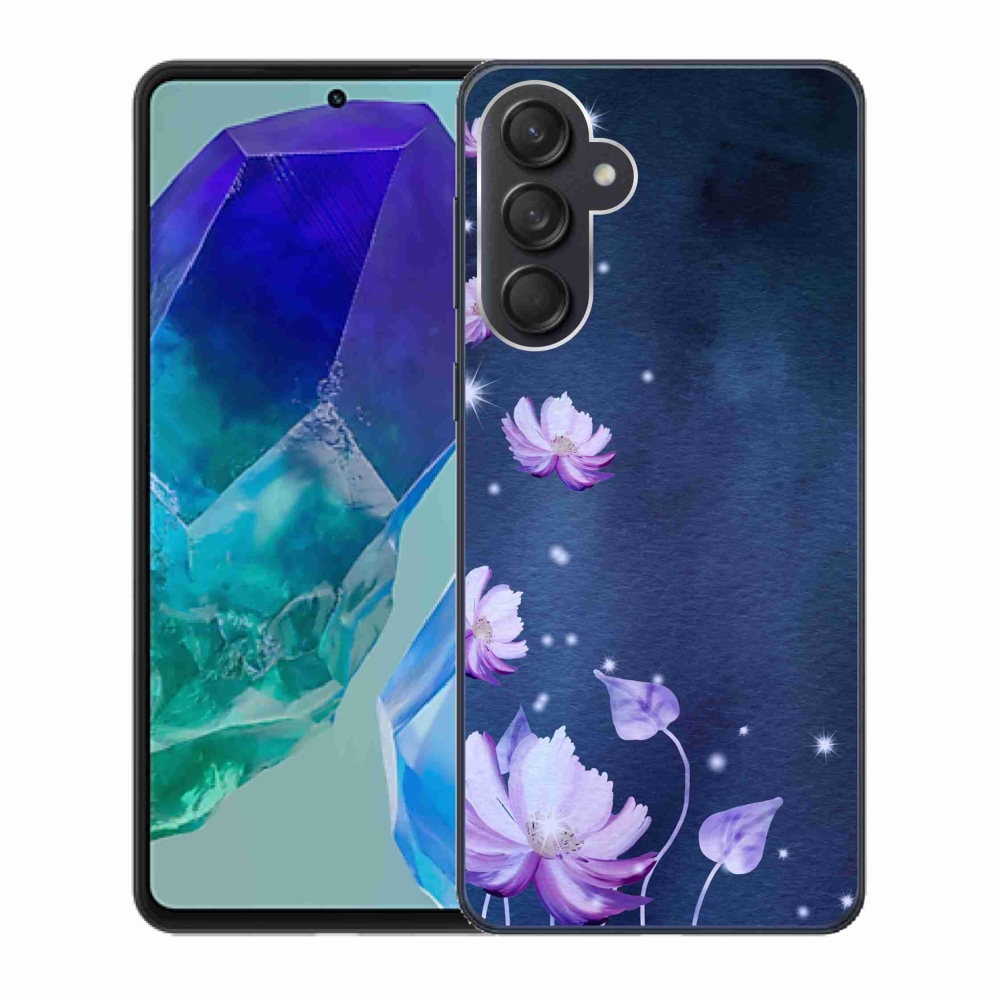 Gél tok mmCase a Samsung Galaxy M55 5G készülékhez - hulló virágok