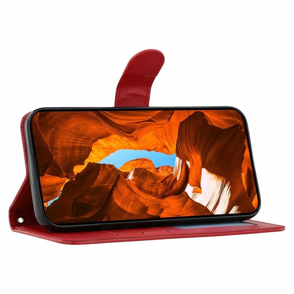 Vérrögök könyv tok a Xiaomi Redmi 15 5G-hez - piros