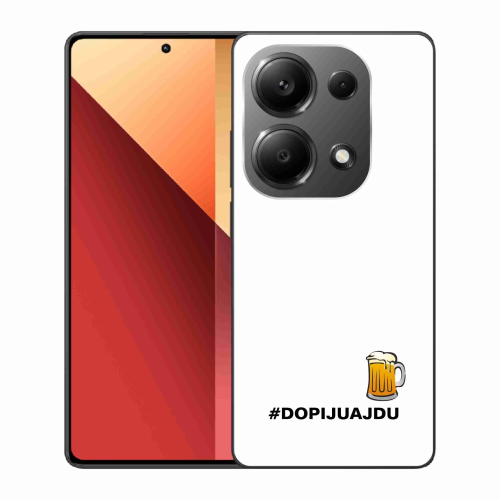 Gél borító mmCase a Xiaomi Redmi Note 13 Pro 4G/Poco M6 Pro - sör motívum 1 fehér háttérrel