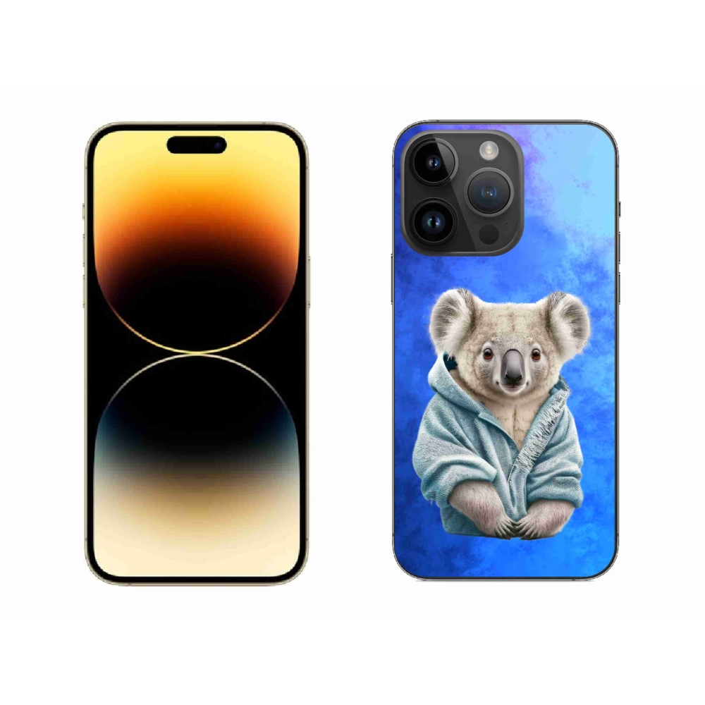 Zselés borítás mmCase iPhone 14 Pro Max készülékhez - koala pulóverben
