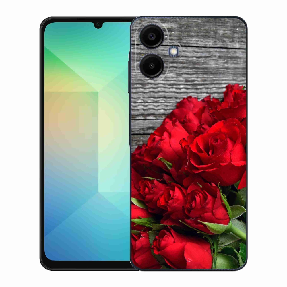 Gél borító mmCase Samsung Galaxy A06 4G - piros rózsa