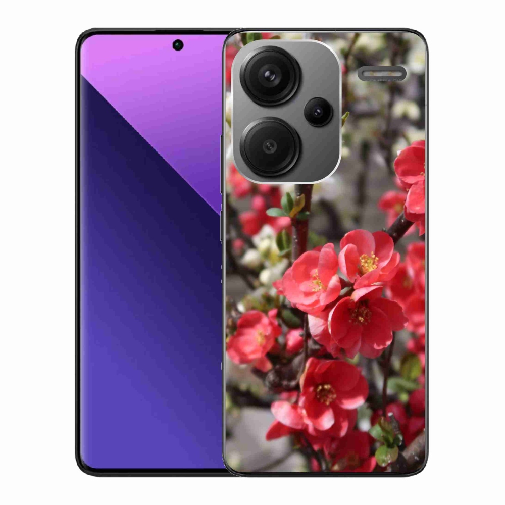 Gél borítás mmCase a Xiaomi Redmi Note 13 Pro+ 5G számára - piros virágok