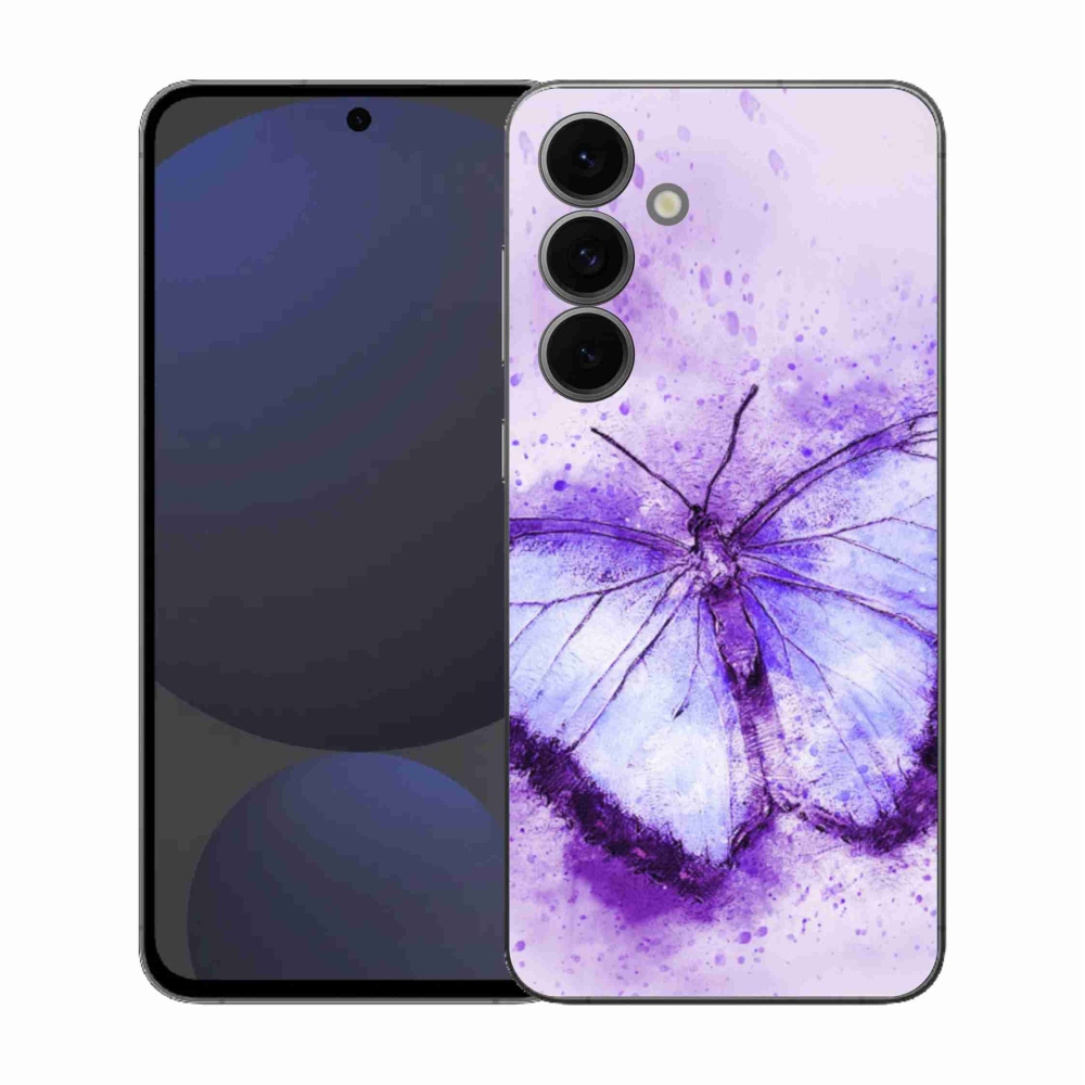 Gél védőhuzat mmCase Samsung Galaxy S25 FE - lila pillangó