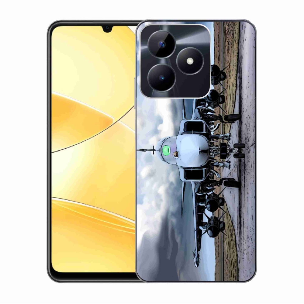 Zselés borítás mmCase a Realme C51/C53 készülékhez - katonai repülőgépekhez
