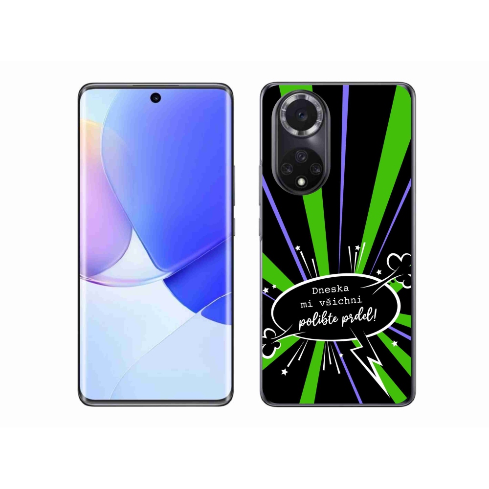 Gél borító mmCase a Huawei Nova 9-hez - vicces szöveg 15 fekete háttérrel