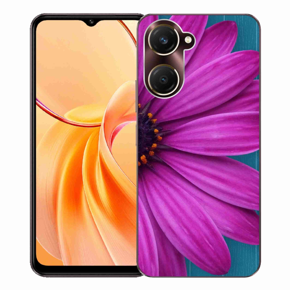 Zselés borítás mmCase a Vivo Y28s 5G készülékhez - lila margaréta