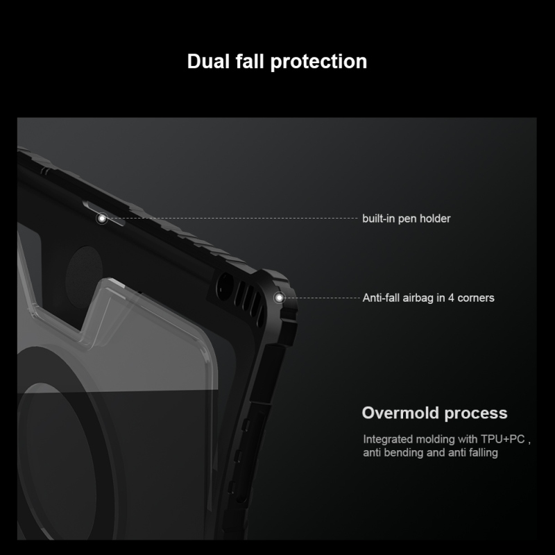 Nillkin Bumper Link billentyűzet tok (háttérvilágításos verzió) iPad Air 10.9 2020/Air 4/Air 5/Pro 11 2020/2021/2022 Fekete