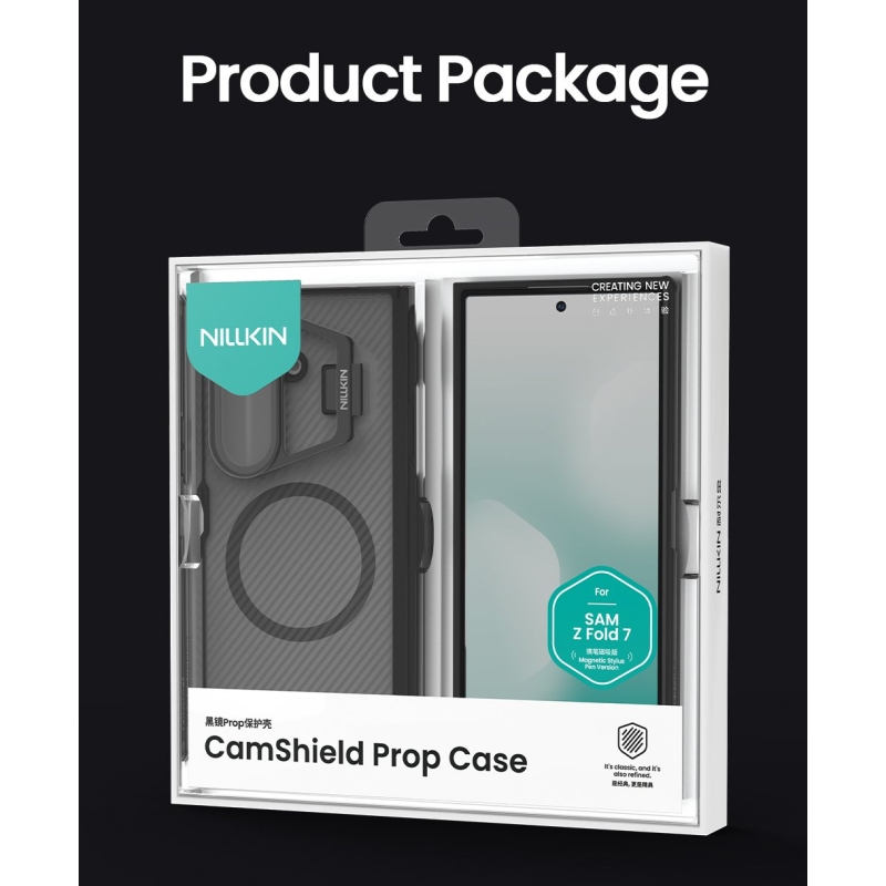Nillkin CamShield Prop mágneses toll slot hátlapja Samsung Galaxy Z Fold 7 átlátszó fekete