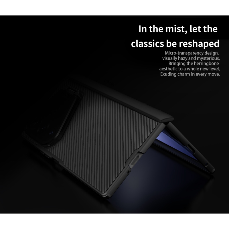 Nillkin CamShield Prop Magnetic (átlátszó lencse) hátsó tok a Samsung Galaxy Z Fold 8-hoz, Ultra Black