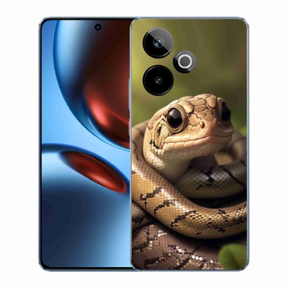 Rugalmas zselés tok mmCase képpel a Realme GT 7 5G/GT 7T 5G számára - kígyó 1