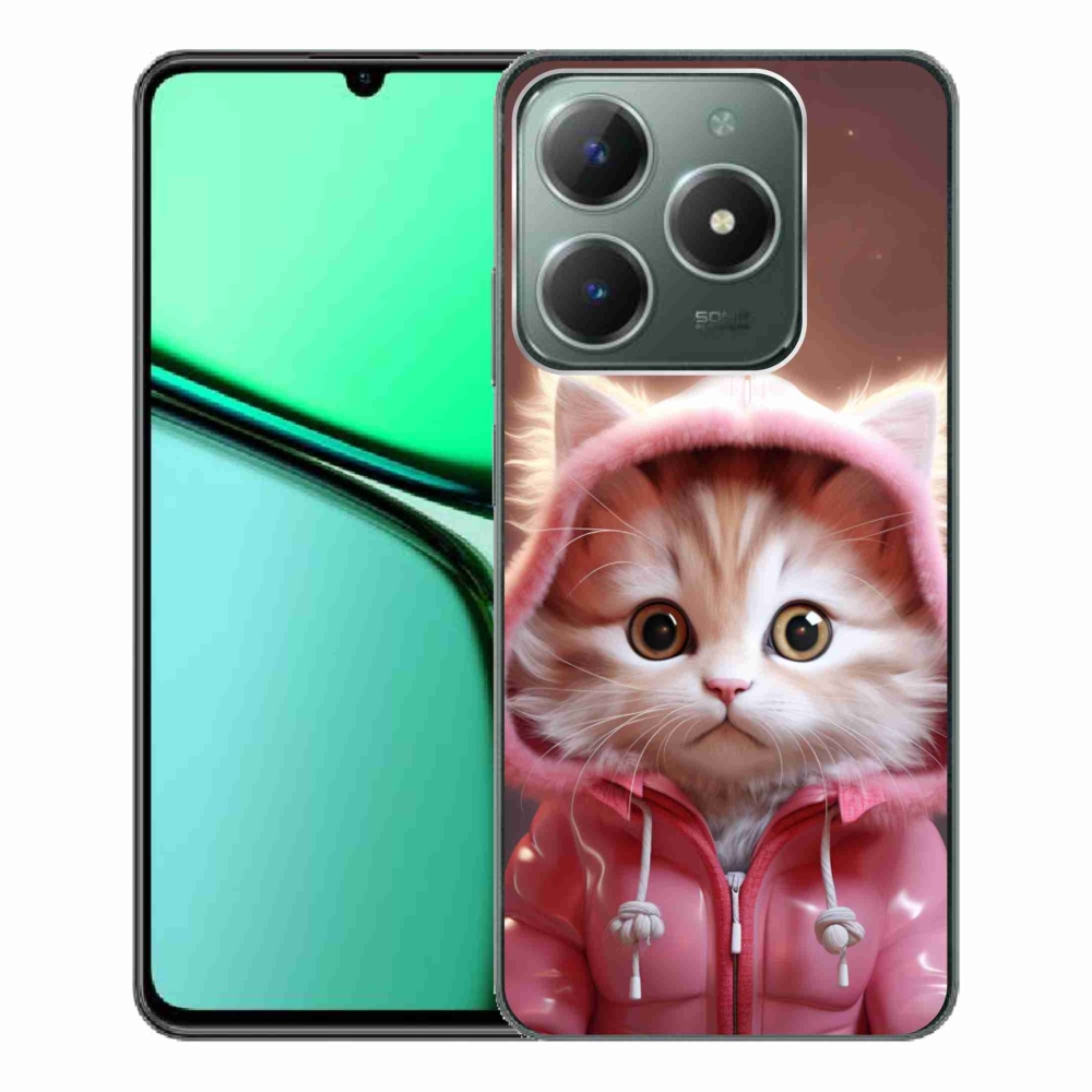 Gél borító mmCase a Realme C61 készülékhez - aranyos cica 3