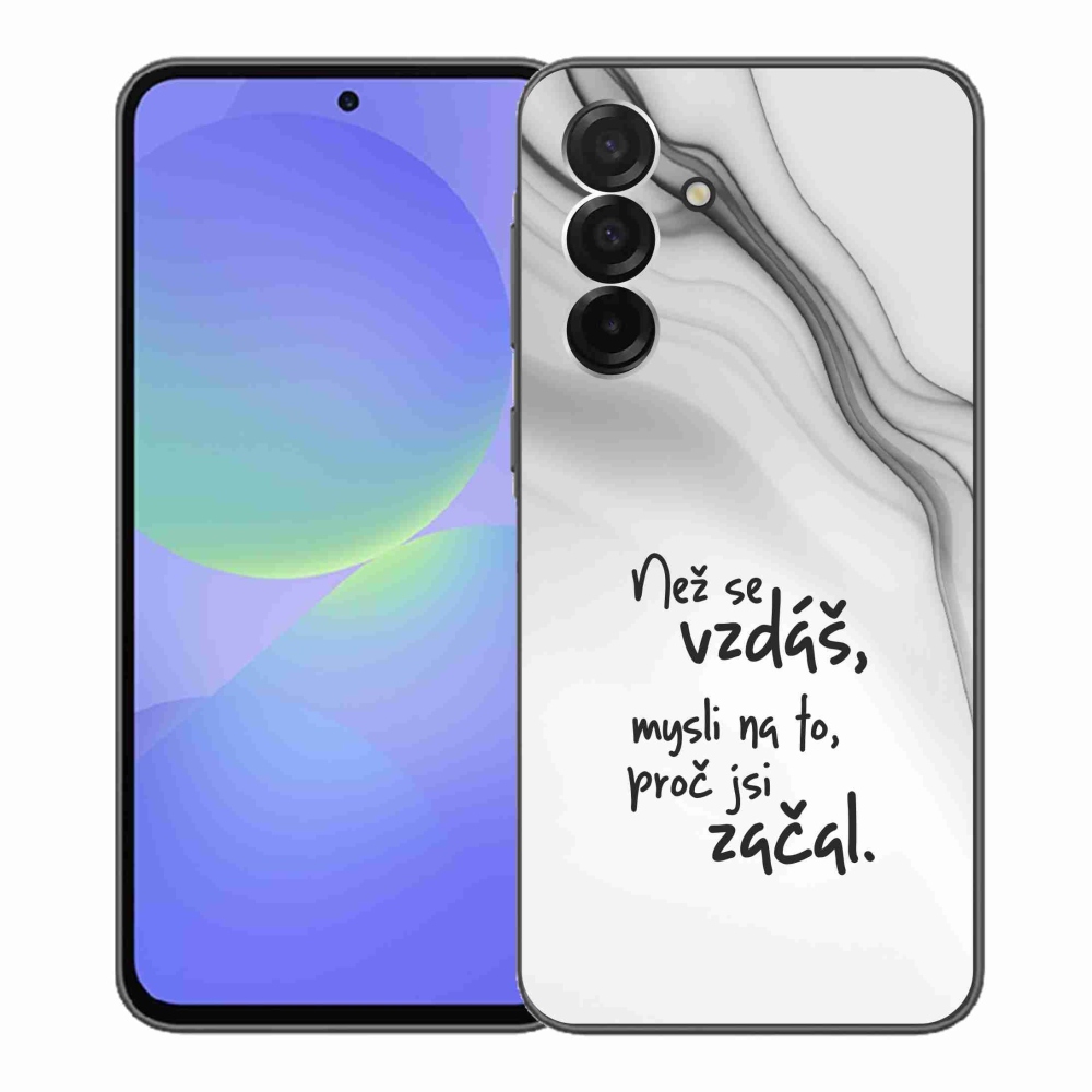 Gél borító mmCase Samsung Galaxy A36 5G - idézet 2 fehér háttér