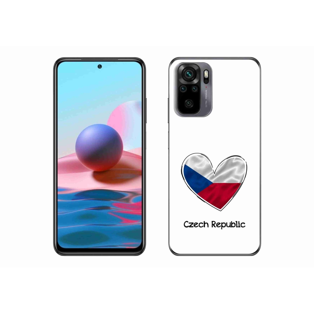 Gél borító mmCase a Xiaomi Poco M5s készülékhez - szív zászló fehér háttérrel