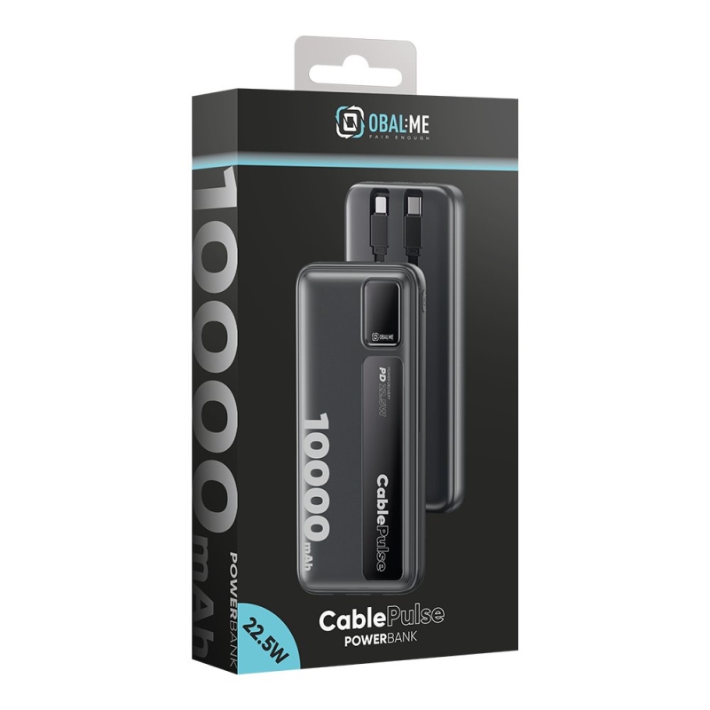 CSOMAGOLÁS: ME CablePulse Powerbank 10000mAh 22,5W Fekete