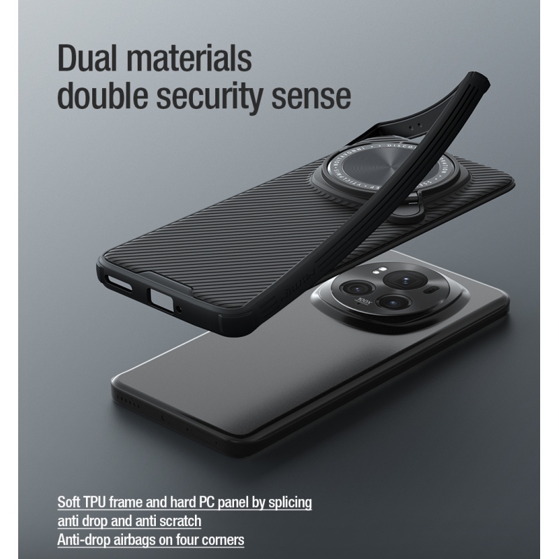 Nillkin CamShield támasz hátsó borítás Honor Magic 6 Pro fekete színű készülékhez