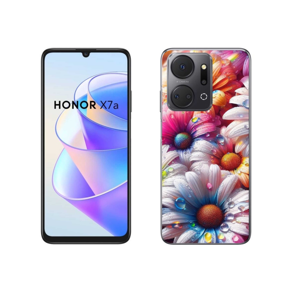 Zselés borítás mmCase a Honor X7a készülékhez - színes margaréták