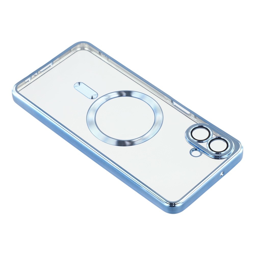 Átlátszó tok kameravédelemmel és MagSafe támogatással Samsung Galaxy A07 4G készülékhez - kék