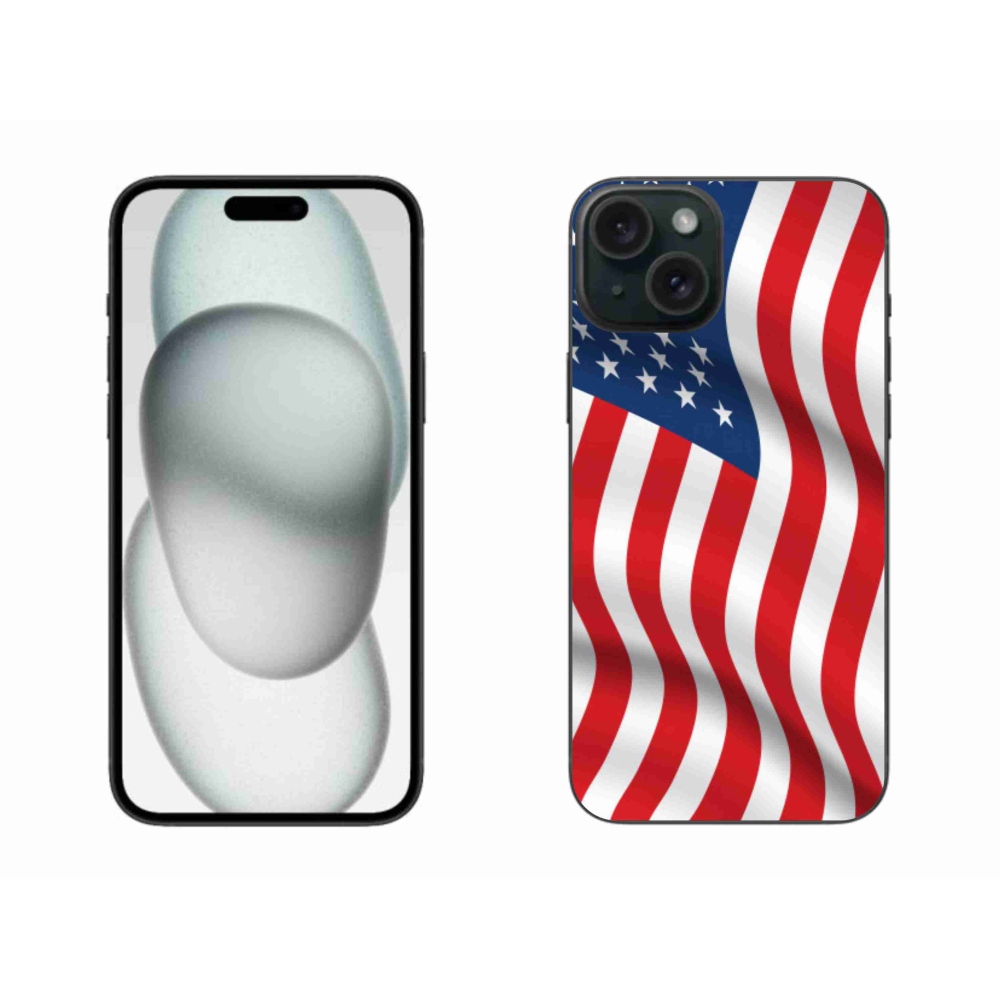 Zselés borítás mmCase iPhone 15 Plus készülékhez - amerikai zászló