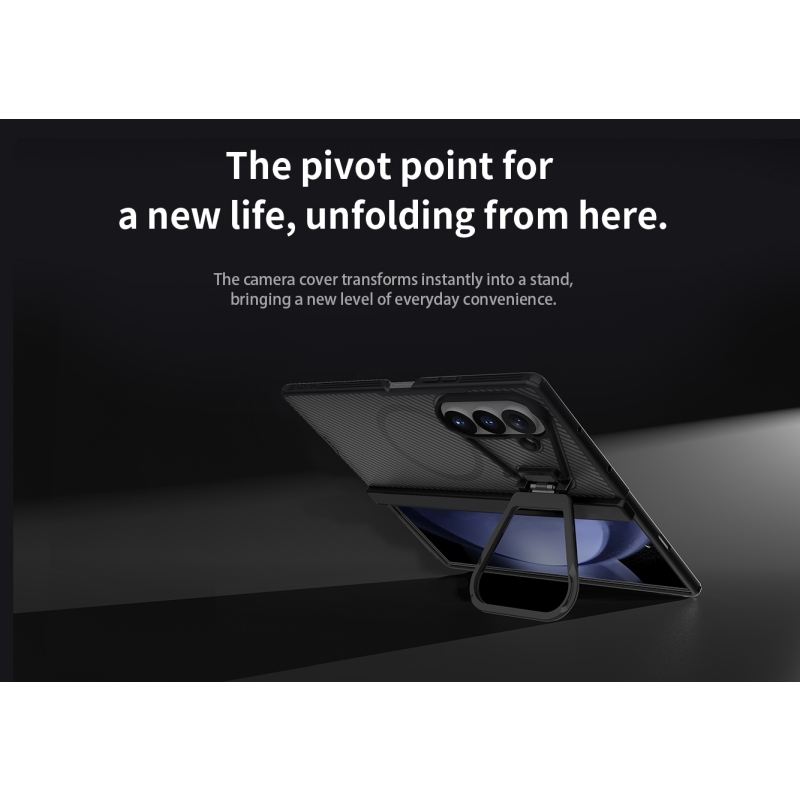 Nillkin CamShield Prop Magnetic (átlátszó lencse) hátsó tok a Samsung Galaxy Z Fold 8 Ultra-hoz, átlátszó fekete