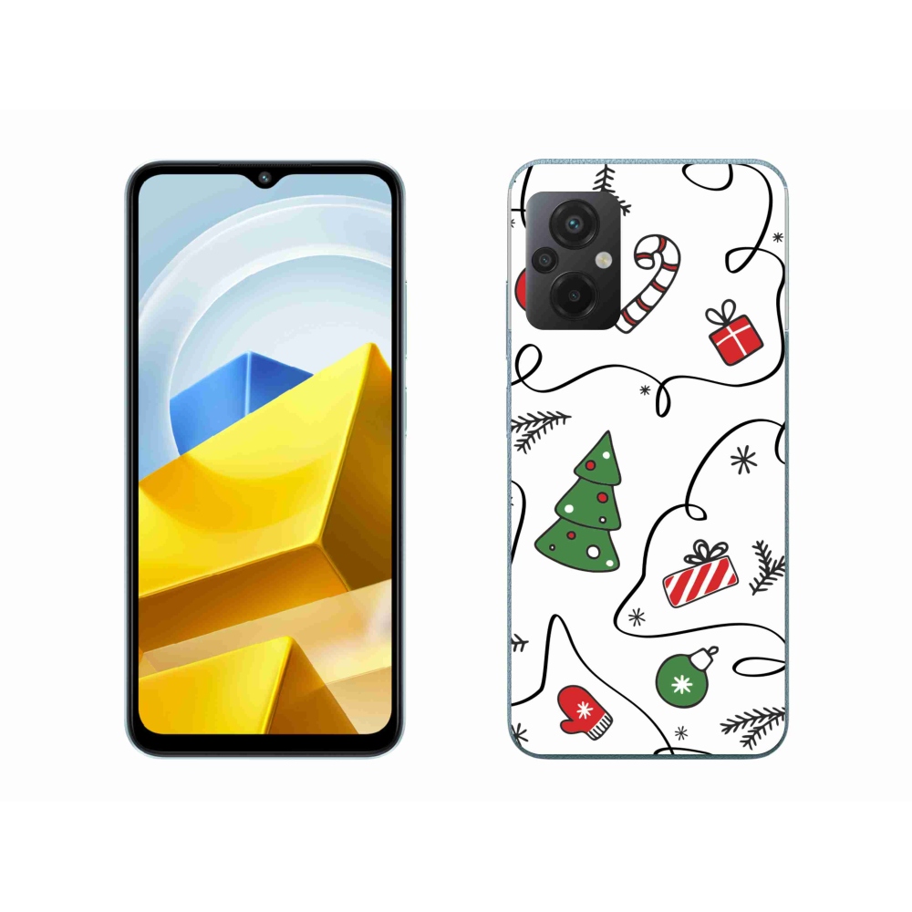 Gél borítás mmCase a Xiaomi Poco M5 4G-hez - karácsonyi motívumok