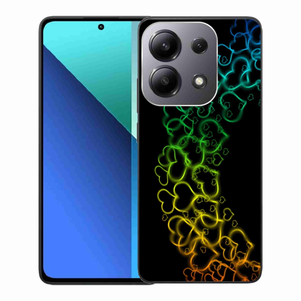 Gél borítás mmCase a Xiaomi Redmi Note 13-hoz - színes szívek