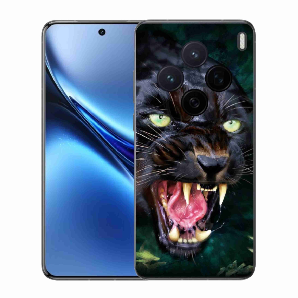 Zselés borítás mmCase a Vivo X200 5G készülékhez - dühös fekete párduc