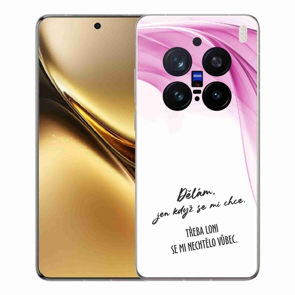 Zselés borító mmCase a Vivo X200 Pro 5G készülékhez - vicces szöveg 12 fehér háttér