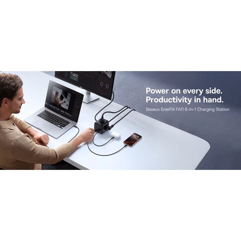 Baseus EnerFill FA11 6in1 Power Cube 67W kozmikus fekete