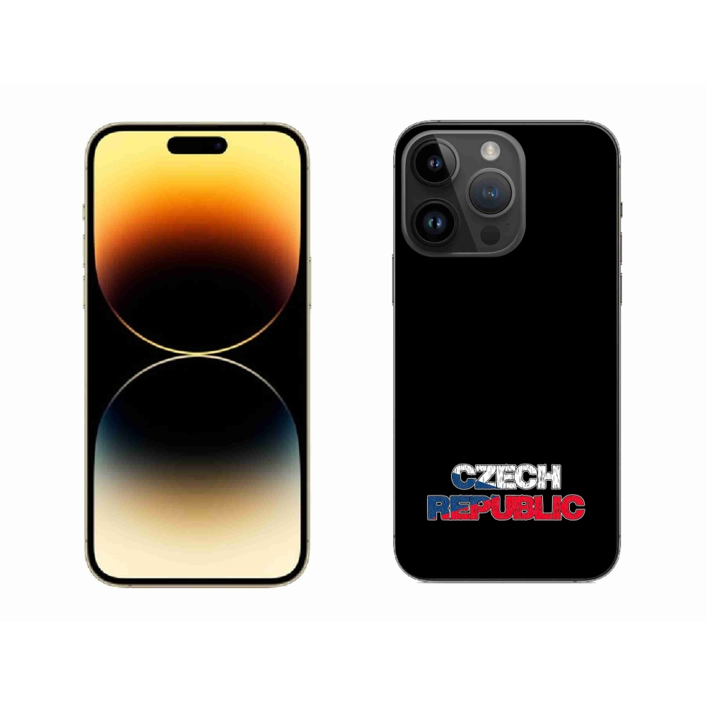 Zselés borítás mmCase iPhone 14 Pro Max 6.7 - Csehország fekete háttérrel