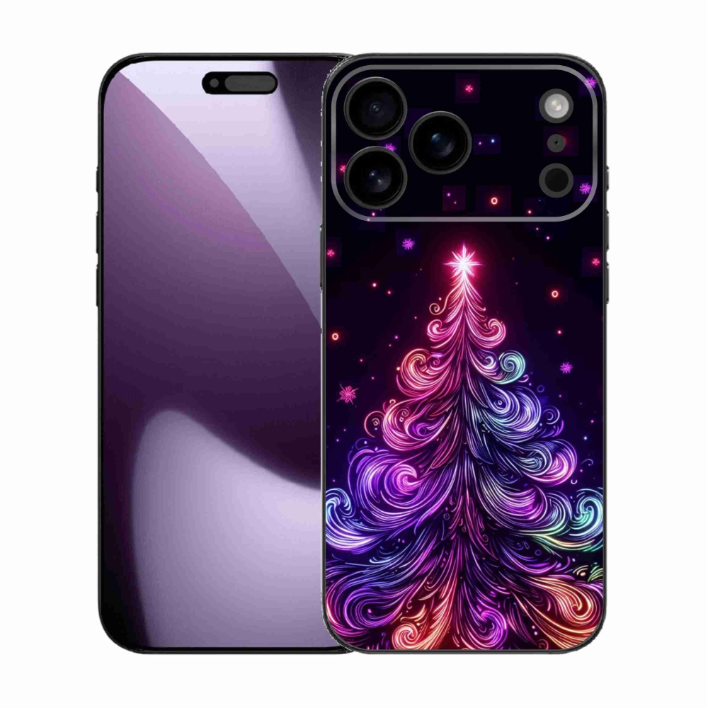 Gél borítás mmCase iPhone 17 Pro Max készülékhez - neon karácsonyfa 1