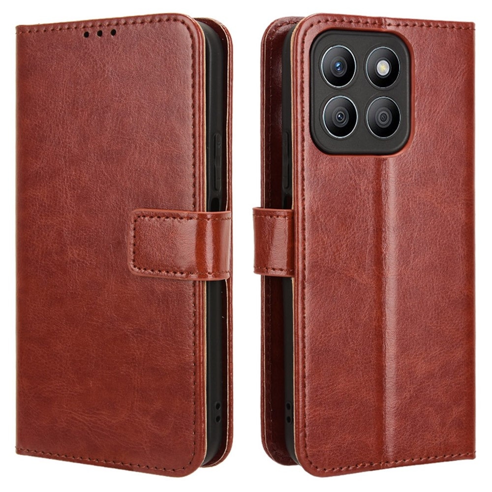 Őrült könyv tok Honor X8c-hez - barna