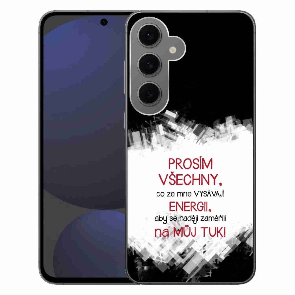 Gél borító mmCase Samsung Galaxy S24 FE - vicces szöveg 1 piros