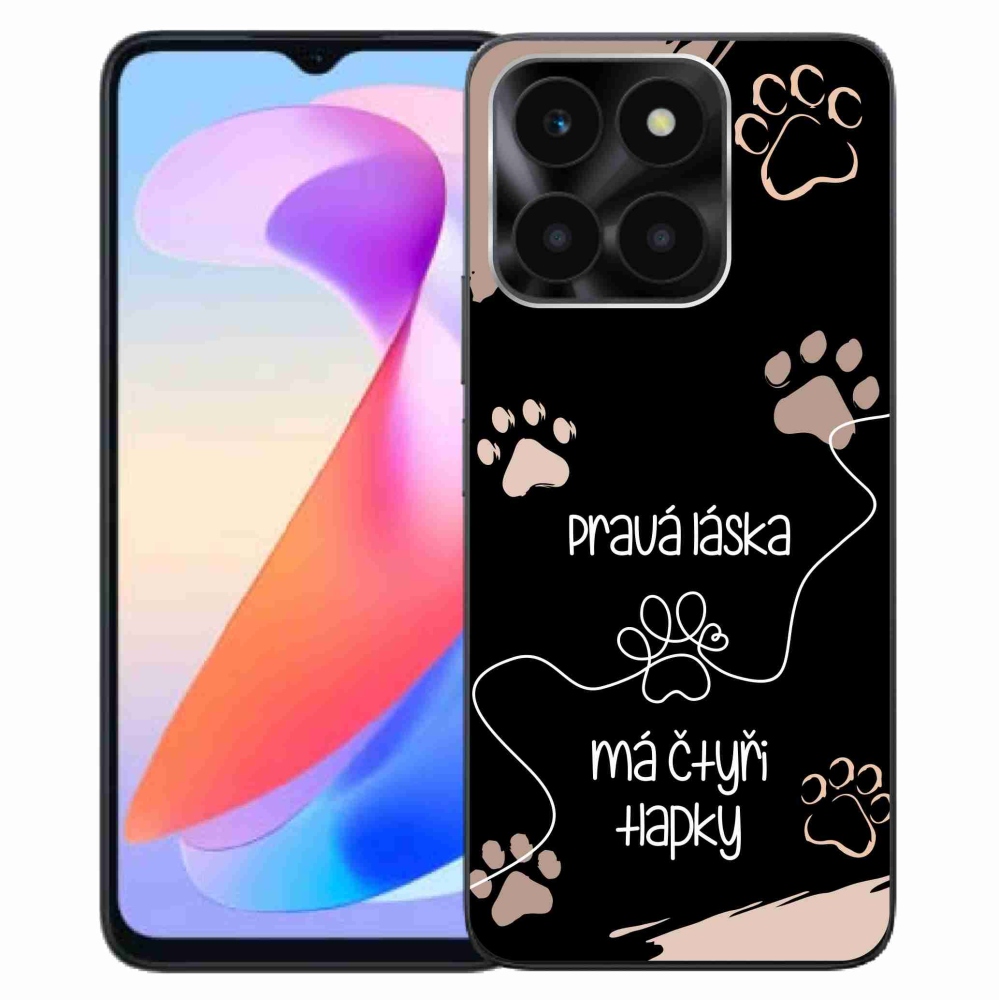 Zselés borítás mmCase a Honor X6a készülékhez - kutya motívum 1 fekete háttér