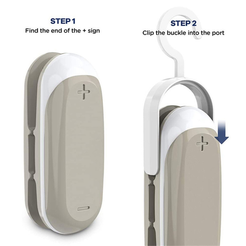 Kompakt, akkumulátoros élelmiszerzacskó-hegesztő – szürke