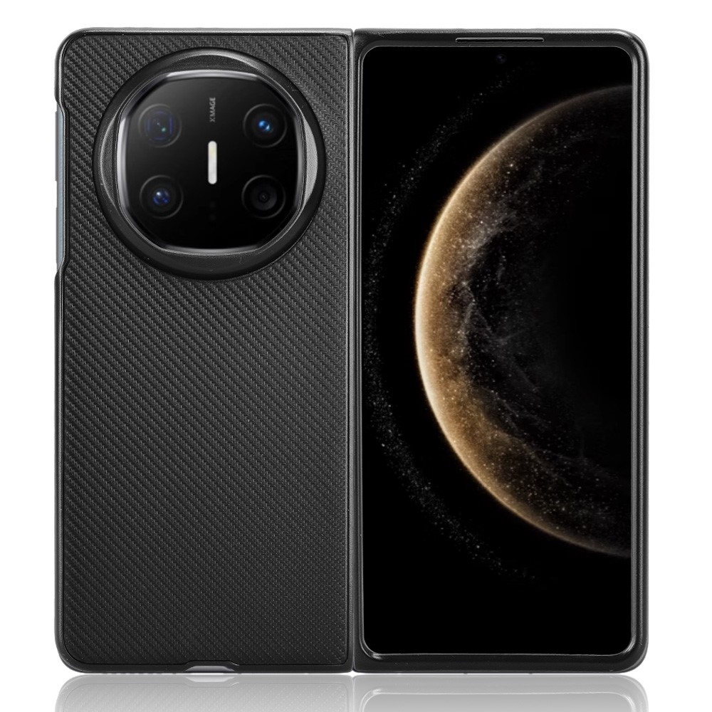 Textúrás műanyag borítás műbőrrel a Huawei Mate X6-on - fekete