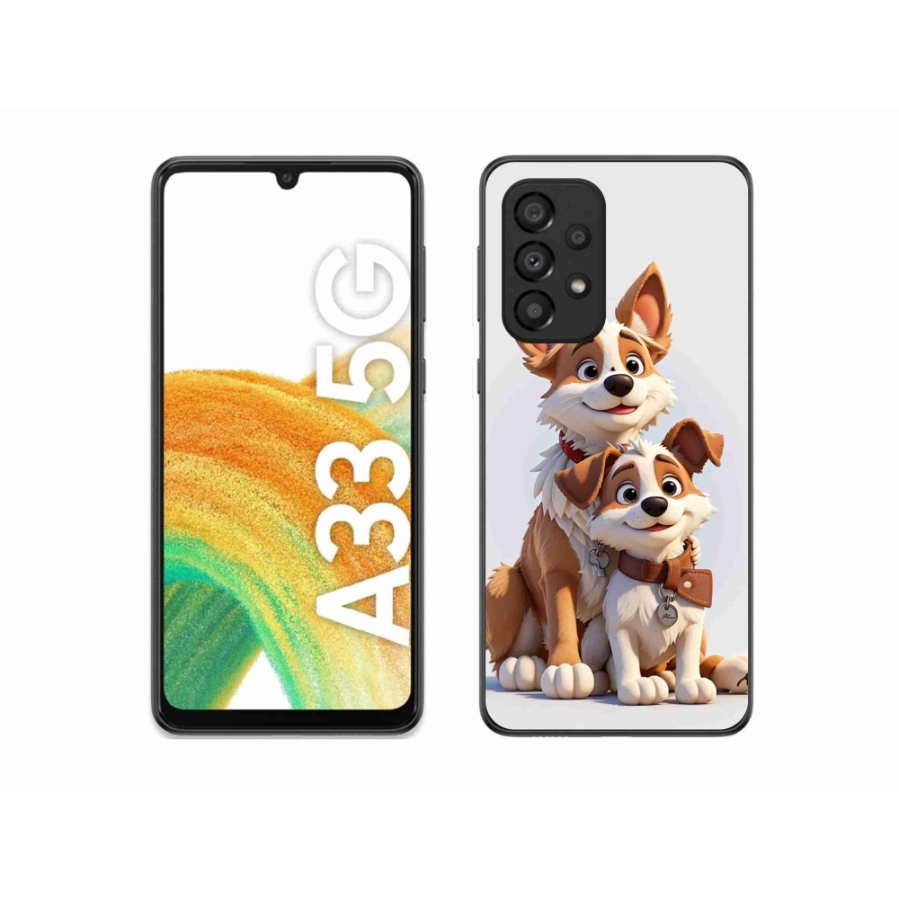 Gél borítás mmCase Samsung Galaxy A33 5G - rajzoló kutyákhoz