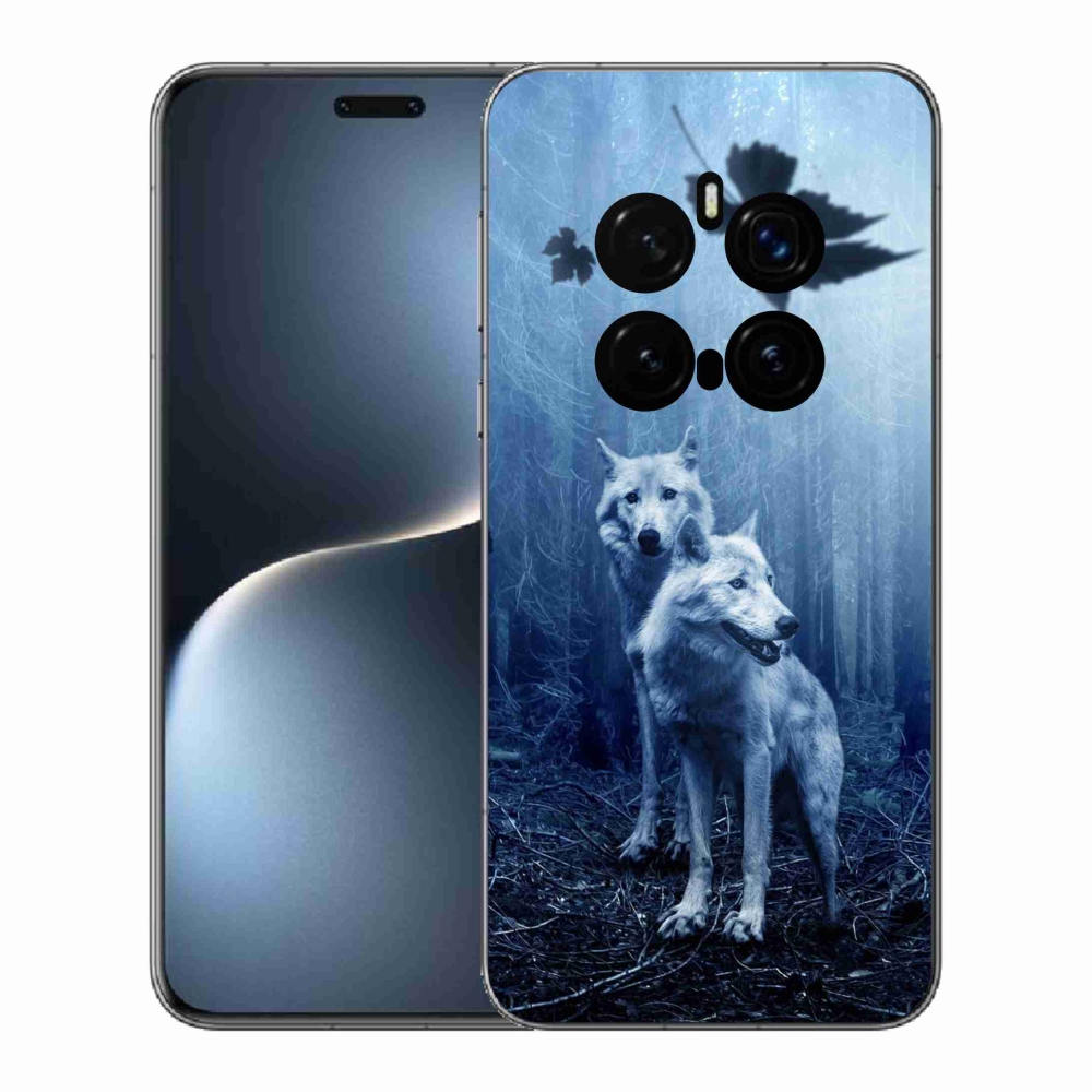 Zselés borítás mmCase a Honor Magic 7 Pro 5G számára - farkasok az erdőben