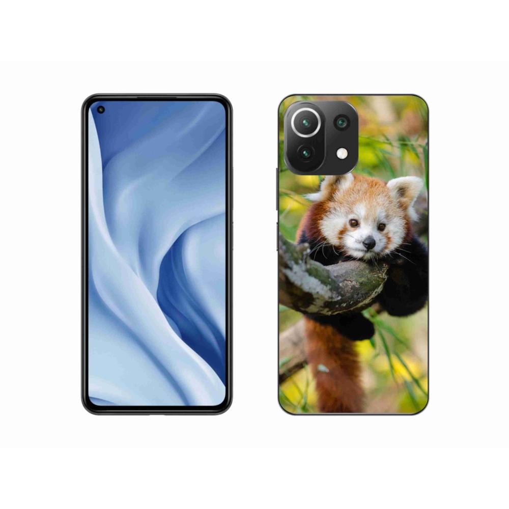Gél borítás mmCase a Xiaomi Mi 11 Lite 4G/5G-hez - panda piros