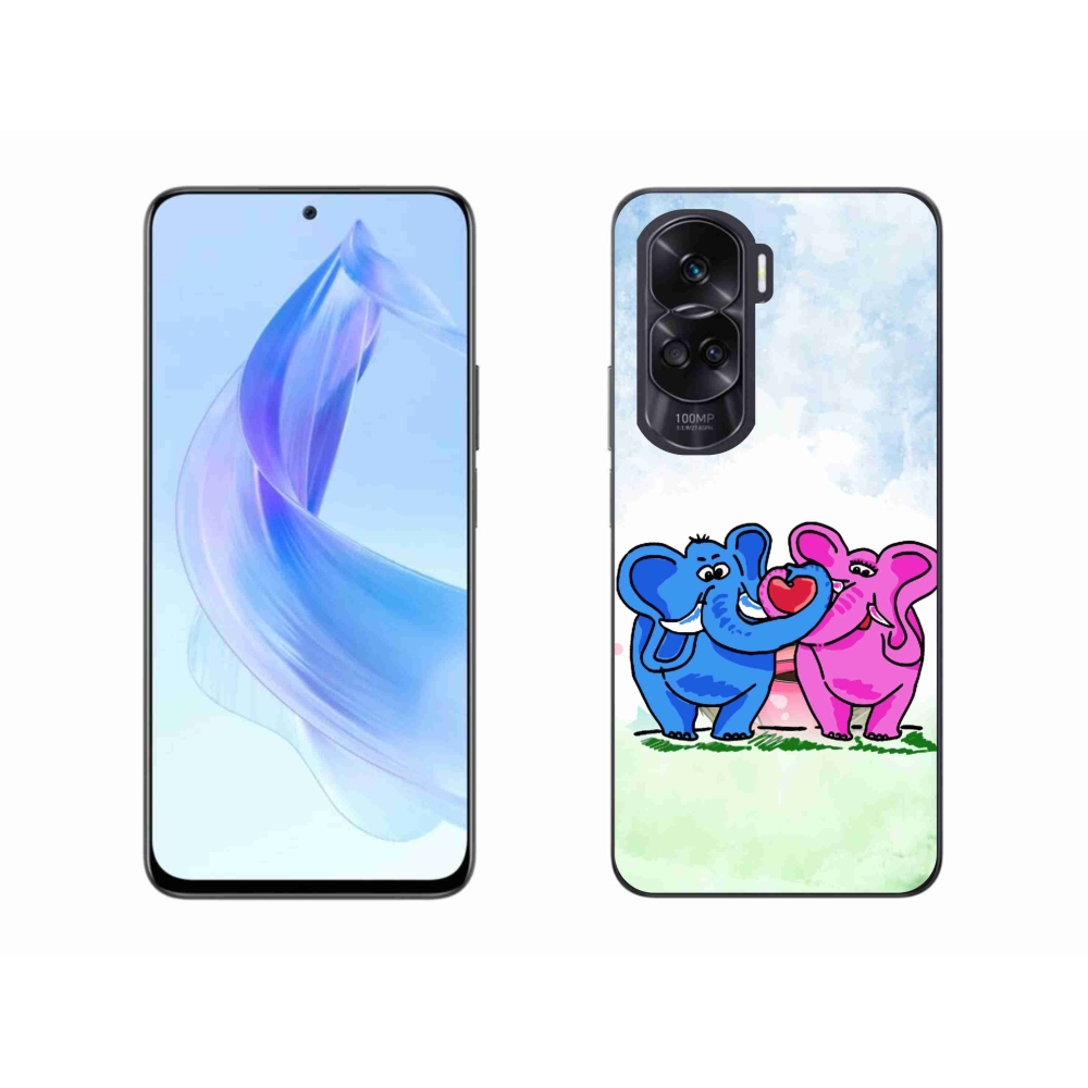 Gél borító mmCase a Honor 90 Lite-hoz - szerelmes elefántok