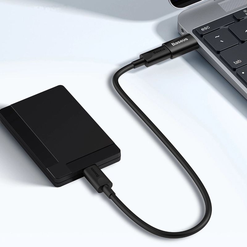 Baseus Ingenuity Mini OTG adapter USB-C USB-A-ra Fekete