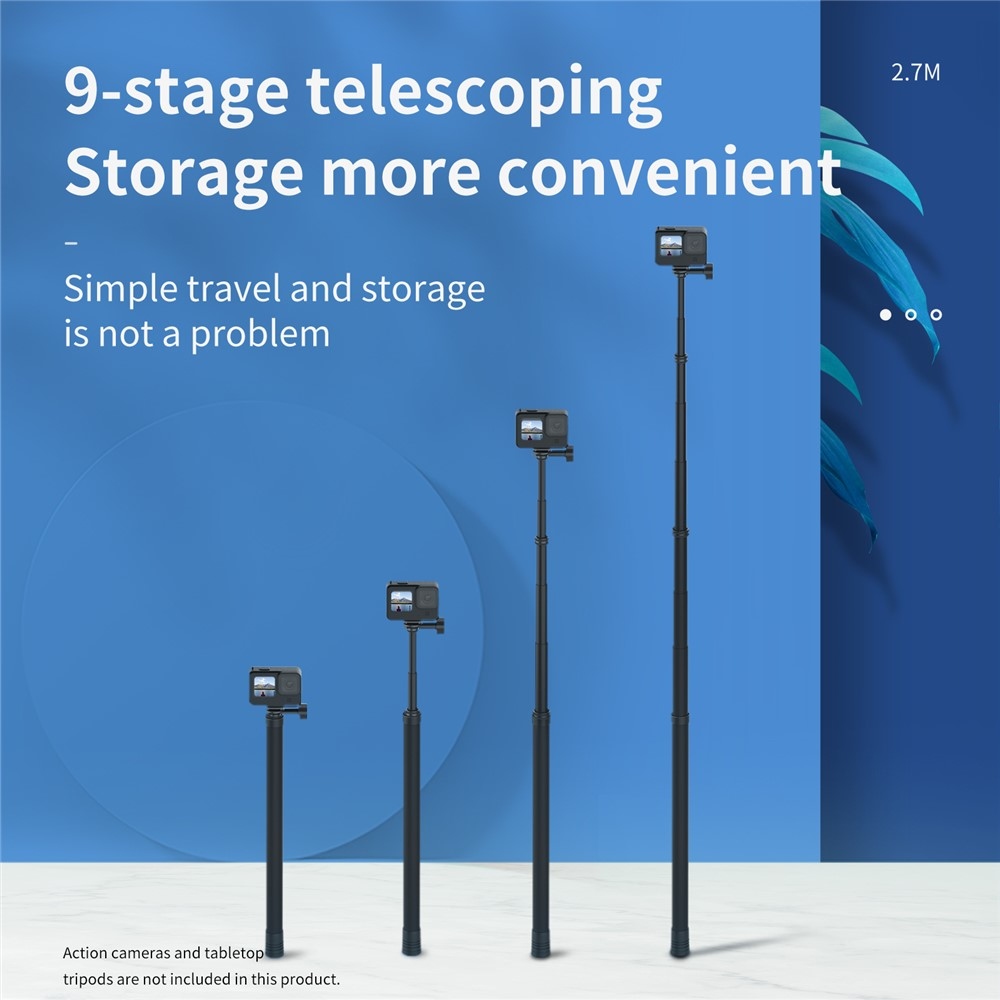 TELESIN karbon teleszkópos szelfibot 2,7 m akciókamerákhoz