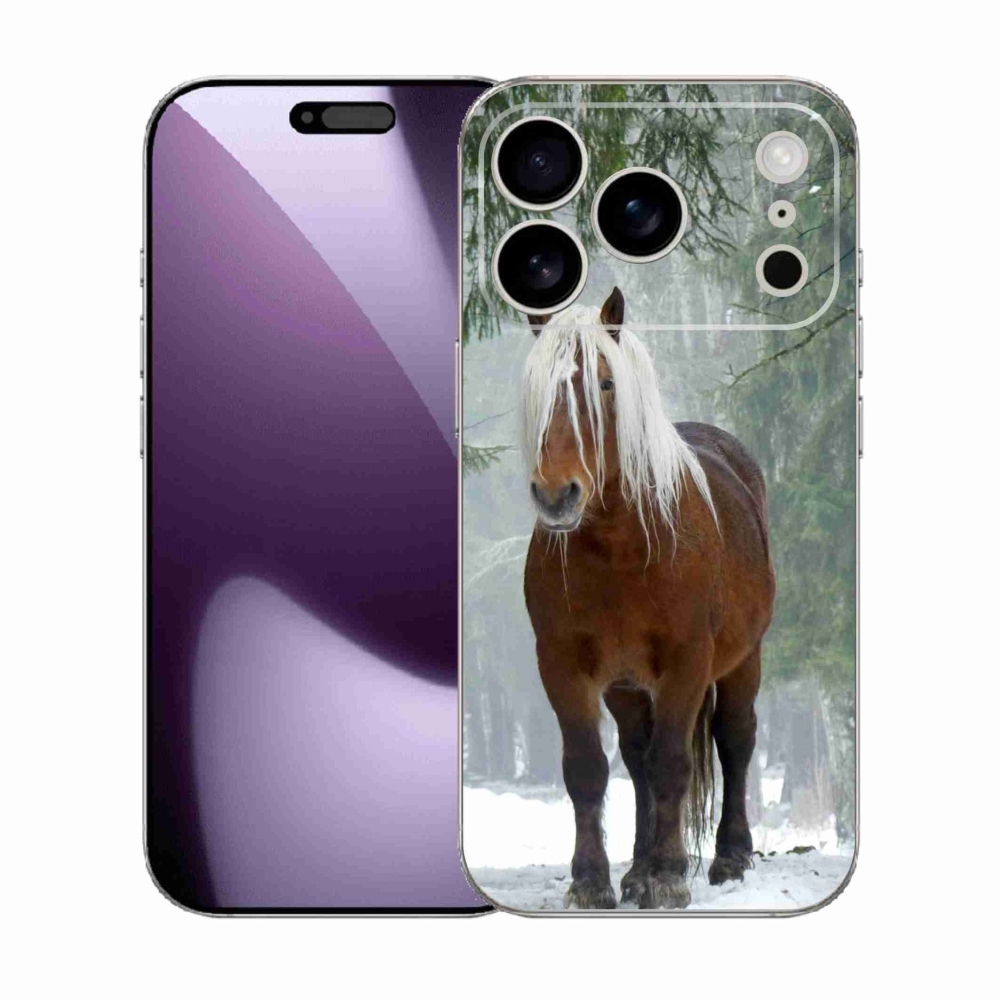 Zselés borítás mmCase iPhone 17 Pro készülékhez - ló az erdőben